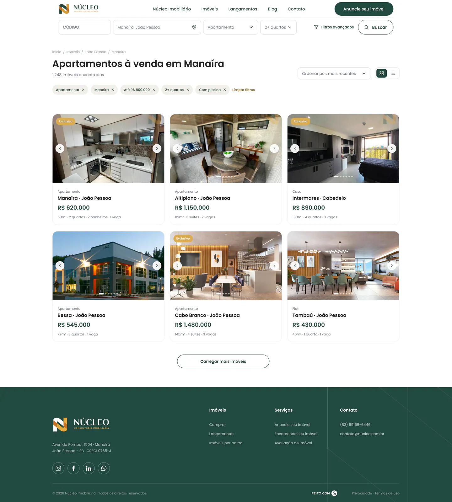 Núcleo Imobiliário — Listagem